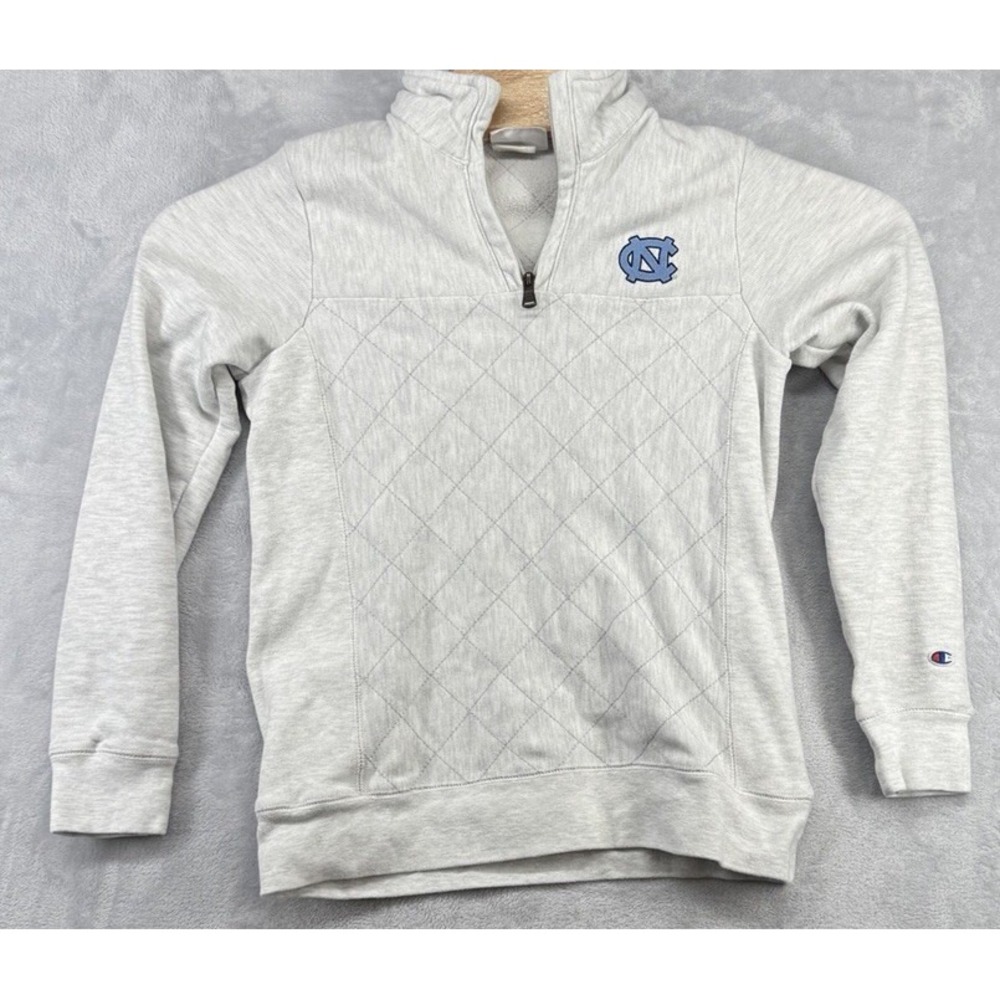 Champion Reverse Weave North Carolina Tar Heels 1/4 Zip Gray Womens Size XS